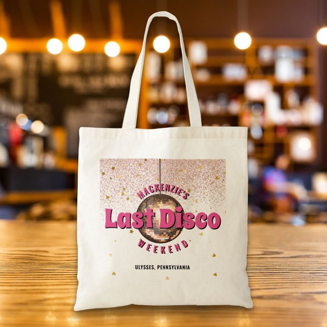 Sista Disco Helg Möhippa Tygkasse (Last Disco Weekend Bachelorette Party Tote Bag)