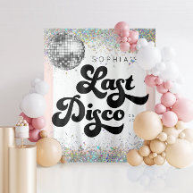 Sista Disco Henparty Bakgrund Konfetti