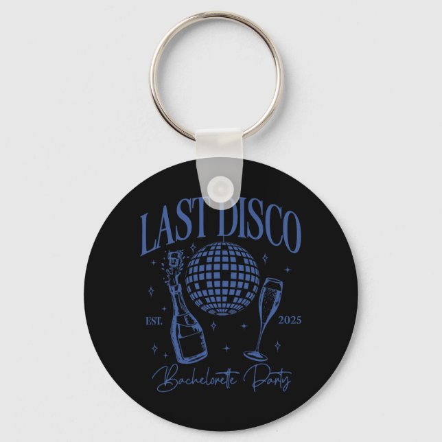 Sista Disco Möhippa Est. 2025 Brudens Lag Nyckelring (Framsida)