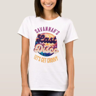 Sista Disco Retro Sängkammarbrud Brudtärna T Shirt