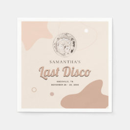 Sista Disco Retro Sängkammarparty Papper Pappersservett