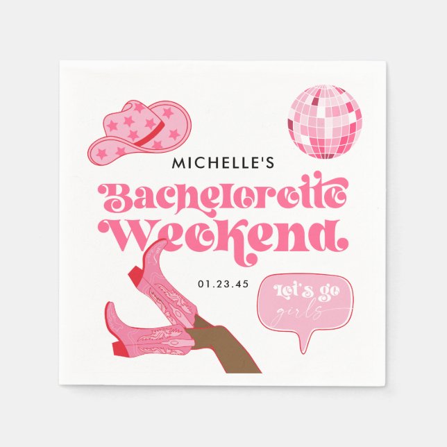 Sista Disco Rodeo Sängkammarparty Pappersservett (Framsidan)