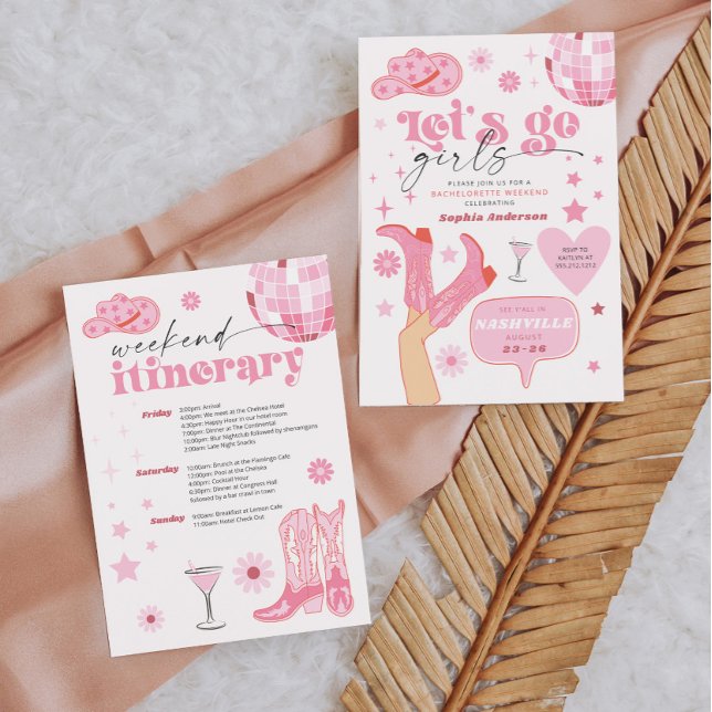 Sista Disco Rodeo Spenparty Nash Bash Inbjudningar (Skapare uppladdad)