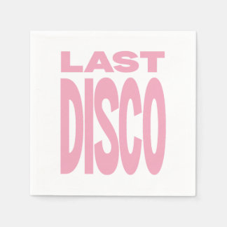 Sista Disco Rosa Henparty Bröllop Pappersservett