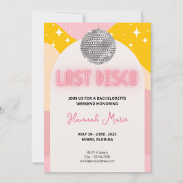 Sista Disco Sängkammarbröllopsinbjudan  Inbjudningar