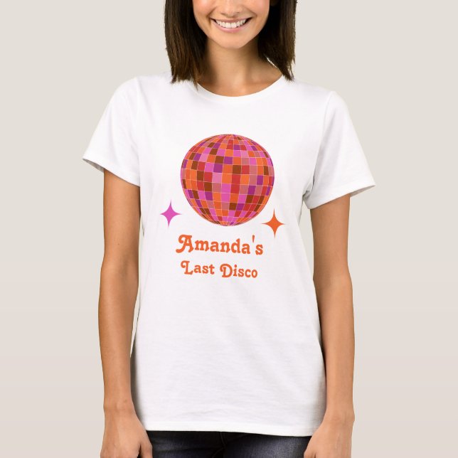 Sista Discofesten Rosa Orange T Shirt (Framsida)