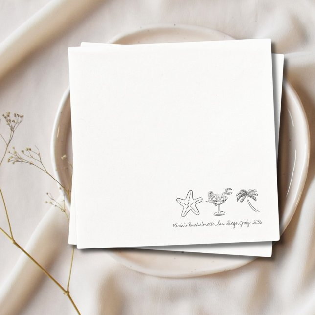 Sista doppet Sängkammarfirande Servetter (Last Splash Bachelorette Party Supply Napkins)