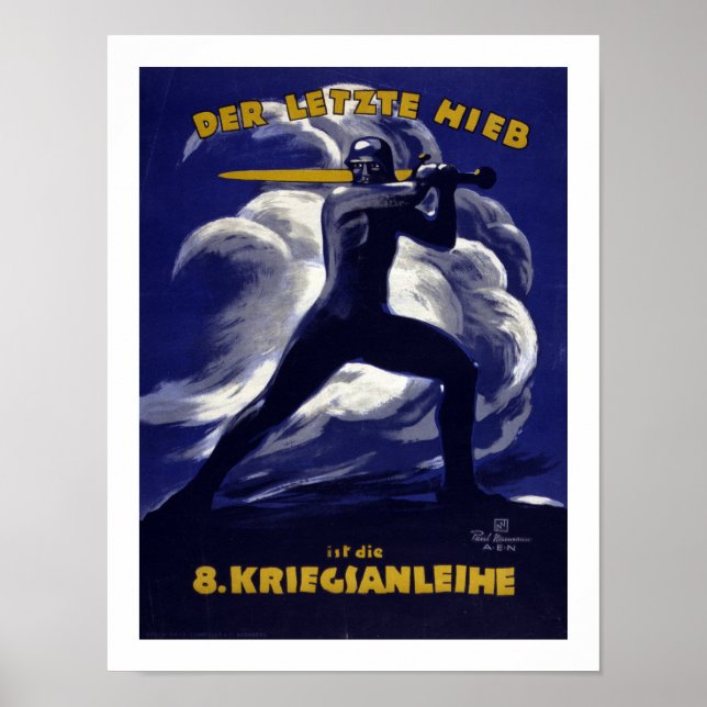 Sista fallet är det åttonde Krig-lånet (vitt) Poster (Framsidan)