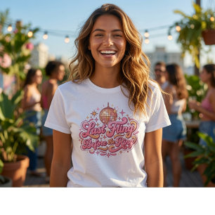 Sista festen innan ringen Retro Disco Svägerska T Shirt