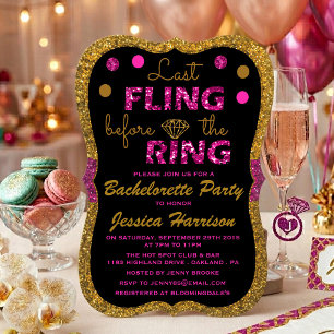 Sista festerna innan ringen - Sängvätningsparty Inbjudningar