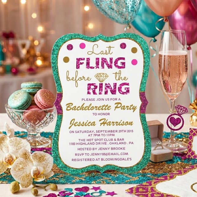 Sista festerna innan ringen - Sängvätningsparty Inbjudningar (Skapare uppladdad)