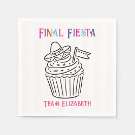 Sista Fiesta Sombrero Cupcake Sjungmöfest Pappersservett