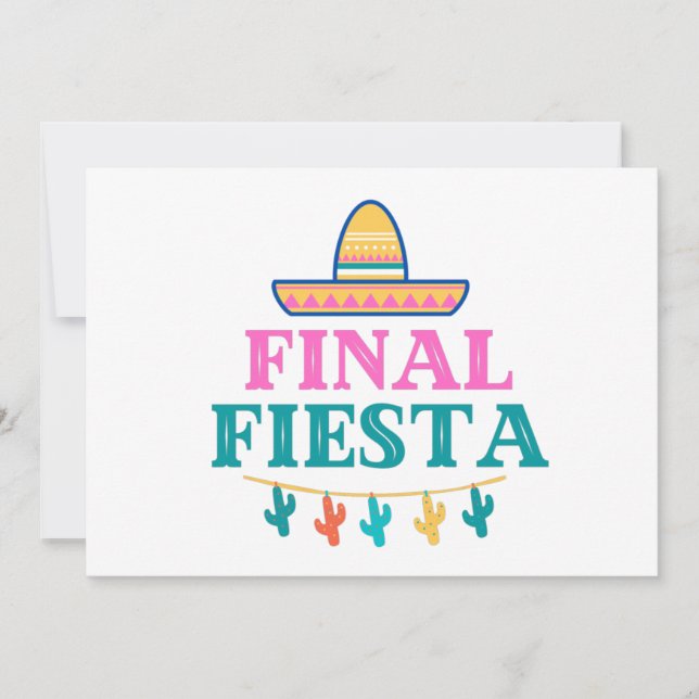 Sista Fiesta Sombrero Notkort Julkort (Framsida)