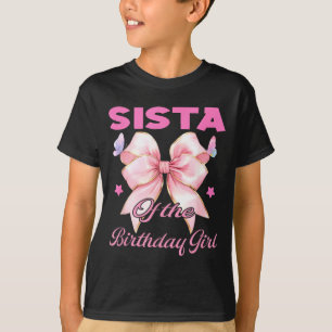 Sista födelsedagsflicka matchande coquette rosa sl t shirt