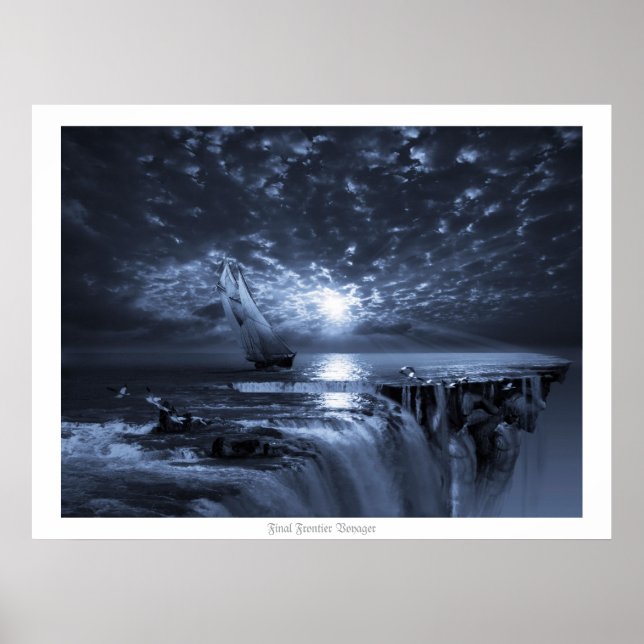 Sista Frontier Voyager. Det platta jordsamhället Poster (Framsidan)