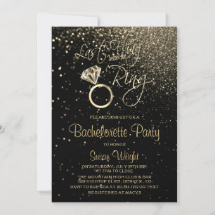 Sista gången före Ring Bachelorette - Guld Inbjudningar