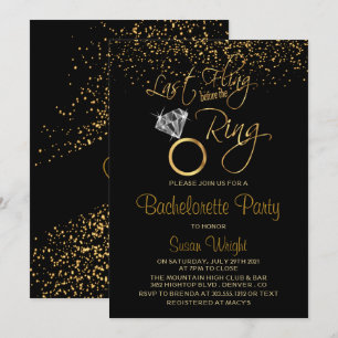Sista gången före Ring Bachelorette - Guld Inbjudningar