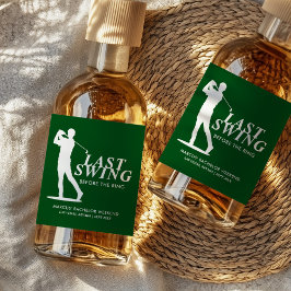 Sista gången före Ring Golf Bachelor Spritflaskor Etikett