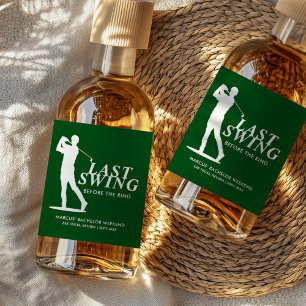 Sista gången före Ring Golf Bachelor Spritflaskor Etikett