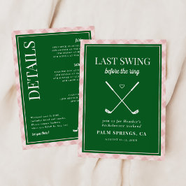 Sista gången före Ring Golf Bachelorette Inbjudningar
