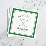 Sista gången Golf Bachelorette Pappersservett<br><div class="desc">Cute golf themed bach party! En del av en hel samling!</div>