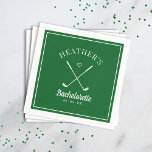 Sista gången Golf Bachelorette Pappersservett<br><div class="desc">Cute golf themed bach party! En del av en hel samling!</div>