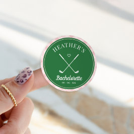 Sista gången Golf Bachelorette Runt Klistermärke