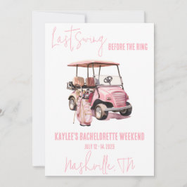 Sista gången, Golfing Bachelorette Helg Party Inbjudningar