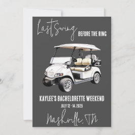 Sista gången, Golfing Bachelorette Helg Party Inbjudningar