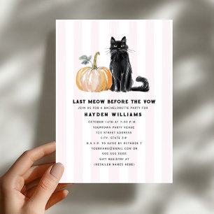 Sista jamandet Svart Katt Halloween Möhippa Inbjudningar