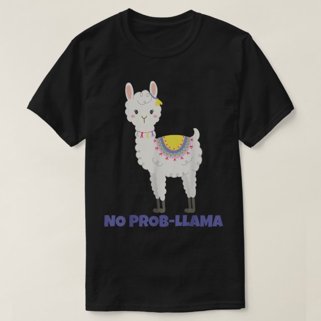 Sista minutute Hanukkah No Prob Llama Alpaca Älska T Shirt (Design framsida)