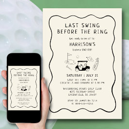 Sista mötet i Bachelor Party Golf före Ring Inbjudningar