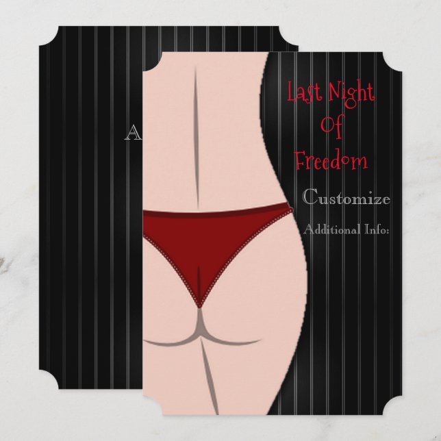 Sista natt av frihet Sjungkarinvitation Inbjudningar (Fram/baksida)