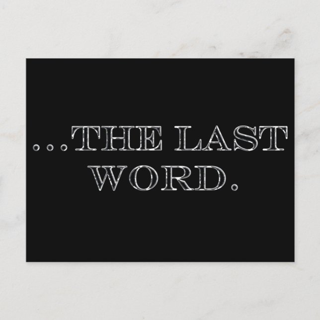 Sista Ord Vykort (Framsida)