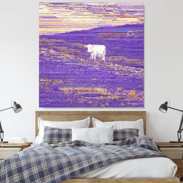 Sista överföringen eller ko på ett fält canvastryck (Insitu (sovrum))