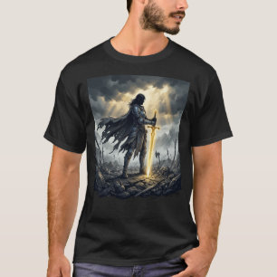 Sista överlevande Mörk Fantasy Krigare Episk Strid T Shirt