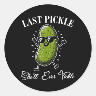Sista pickle-skalet kittlar sällskapsfest humor runt klistermärke