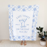 Sista popup på Blommigten Kusten Bachelorette Fleecefilt<br><div class="desc">Den här designen har trendig fet text,  bräckliga kustvibes med hand plockade-cocktails.</div>