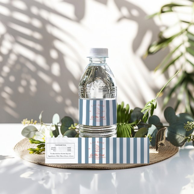 Sista popup på Kusten Bachelorette Vattenflaska Etikett (Skapare uppladdad)