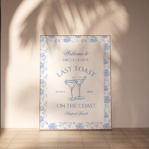 Sista popup på Kusten Beach Blue Bachelorette Poster