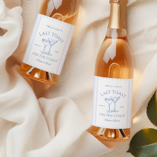 Sista popup på Kusten Beach Blue Bachelorette Vinetikett