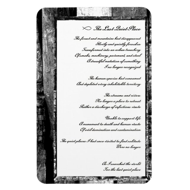 Sista Quiet Ställe Magnet (Vertikal)