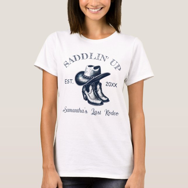 Sista Rodeo Chinoiserie Blå Möhippa  T Shirt (Framsida)