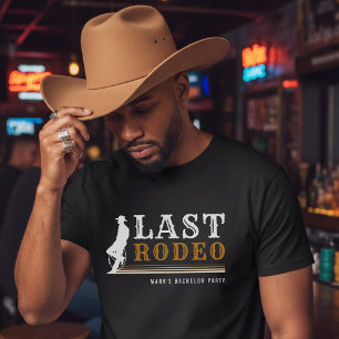 Sista Rodeo Cowboy Sällhetsfest Brunt & Svart T Shirt