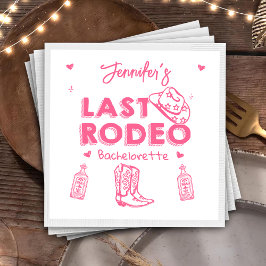 Sista Rodeo Cowgirl Sällskapsfest Pappersservett