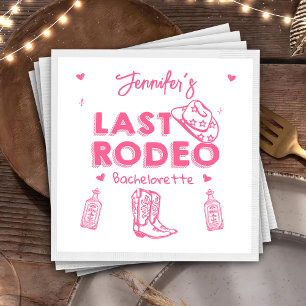 Sista Rodeo Cowgirl Sällskapsfest Pappersservett