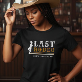 Sista Rodeo Cowgirl Sängkammarparty Brun T Shirt