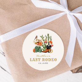 Sista Rodeo-dekal Runt Klistermärke