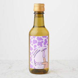 Sista Rodeo Lila Cowgirl Bröllopsduschfest Vinetikett