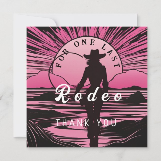 Sista Rodeo Möhippa Tack Kort (Framsida)
